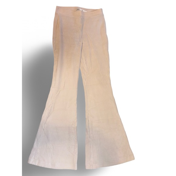 Aerie Cream Ribbed Velour Flare Pants | Size M | NWT Cozy‎ Lounge Style - Picture 3 of 5
